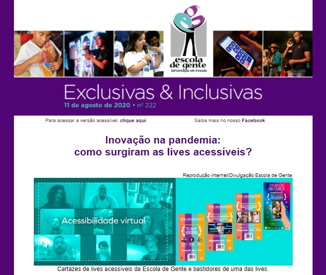 Exclusivas e Inclusivas: trecho do boletim sobre as lives acessíveis